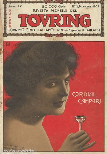 Pubblicità Campari E Pistola Steyr 1909 Illustrazione Originale