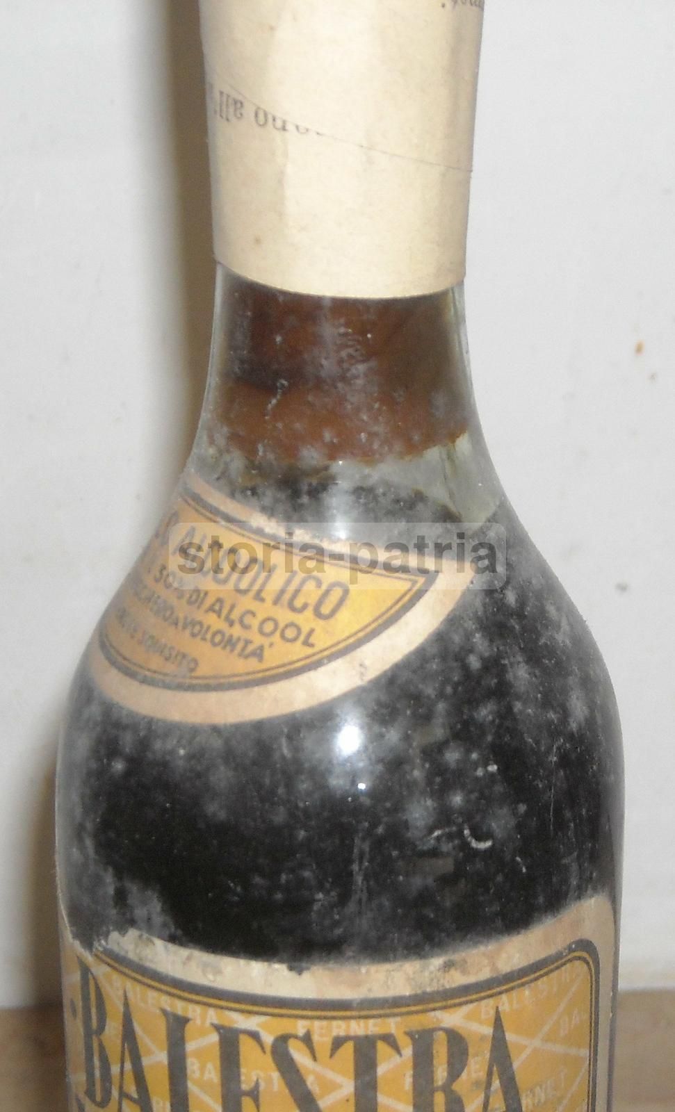 Bottiglia Fernet Balestra Montebello, Vicenza   Anni '50