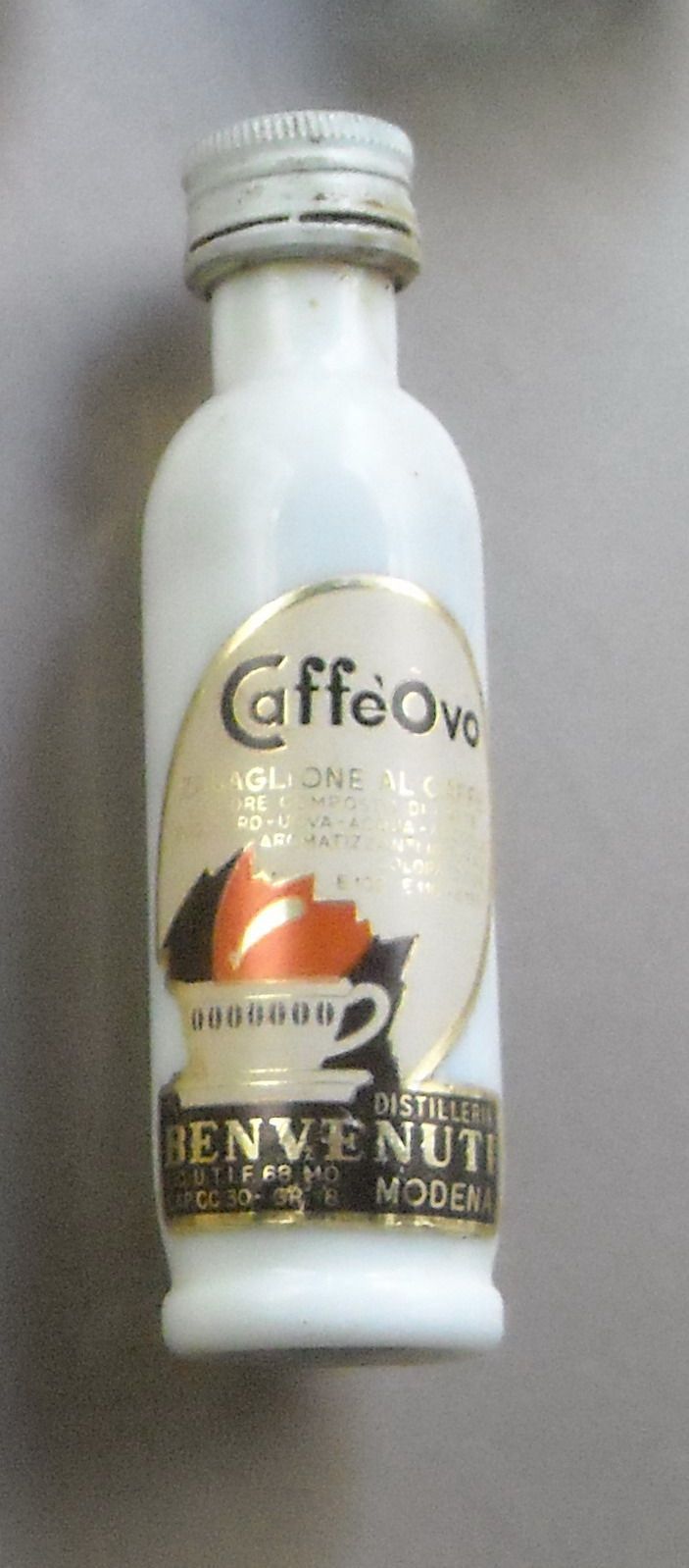 Bottiglietta Liquore Caffè Ovo Distilleria Benvenuti Modena Vintage