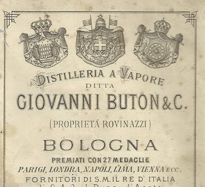 Depliant Pubblicitario Distilleria Buton Bologna Fine 800 Con Polka