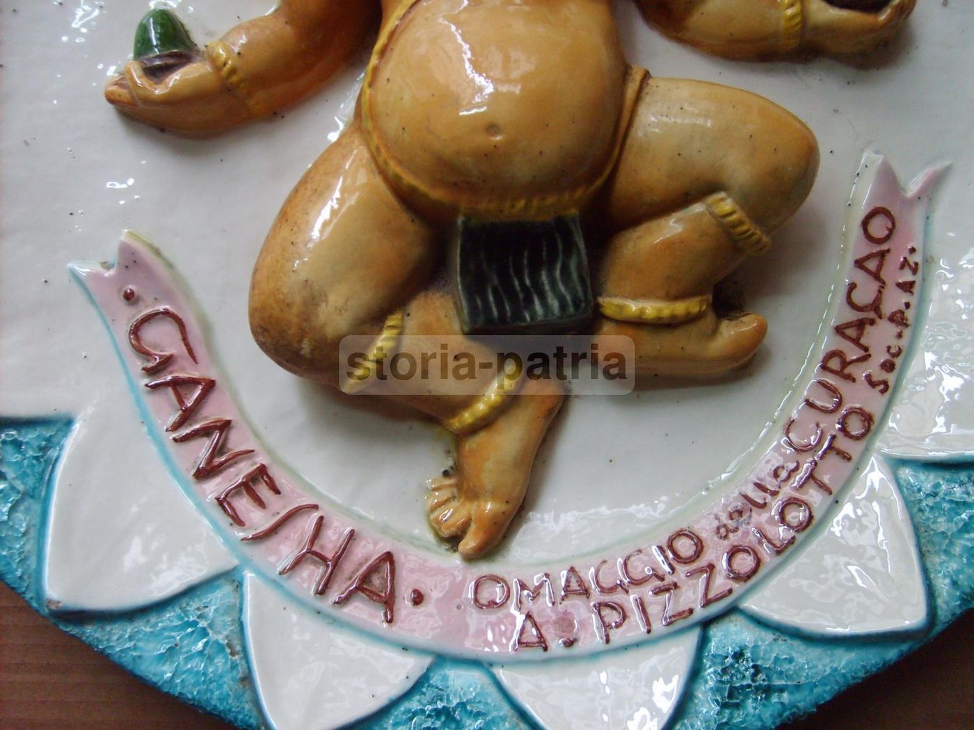 Pannello In Ceramica Pubblicitaria Ganesha Distilleria Pizzolotto