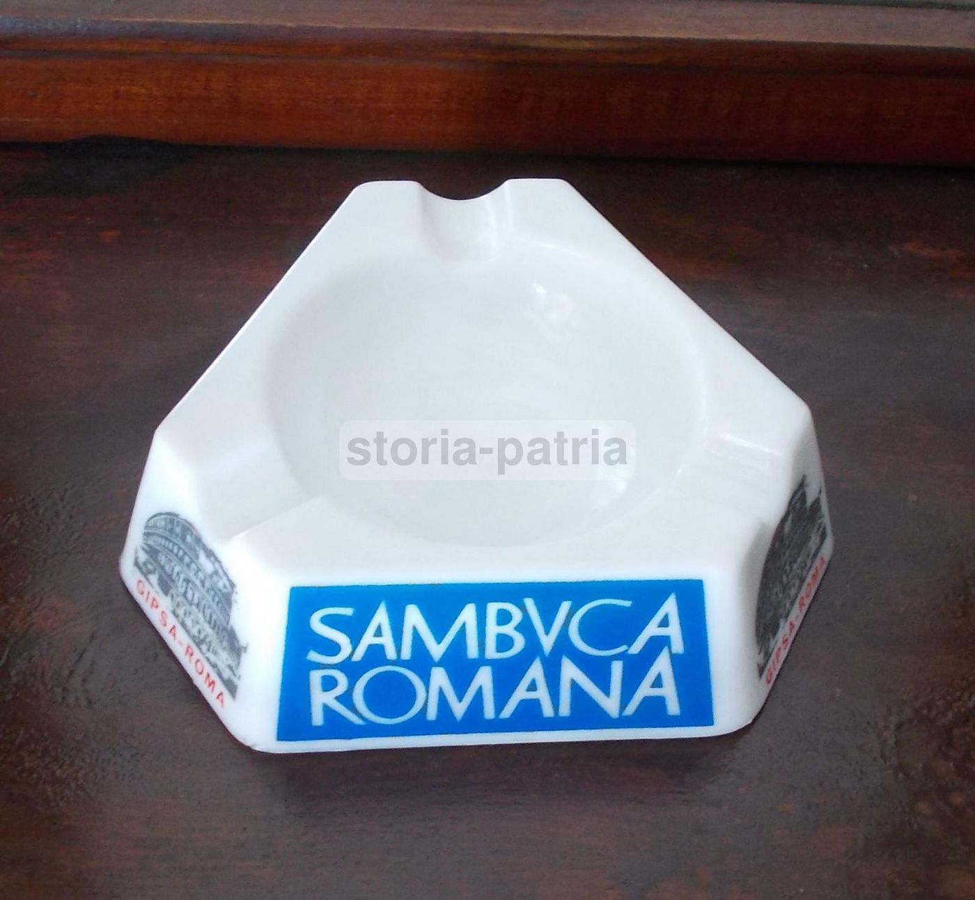 Posacenere Pubblicitario Sambuca Romana Gipsa Colosseo Vintage