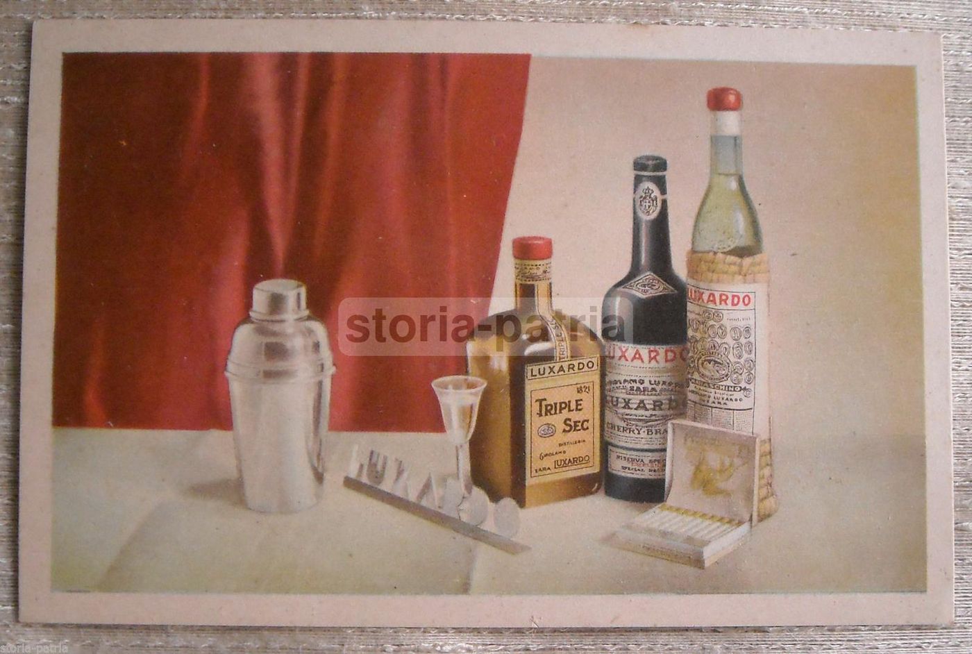 Cartolina Pubblicitaria Liquori Luxardo, Zara, Anni '30