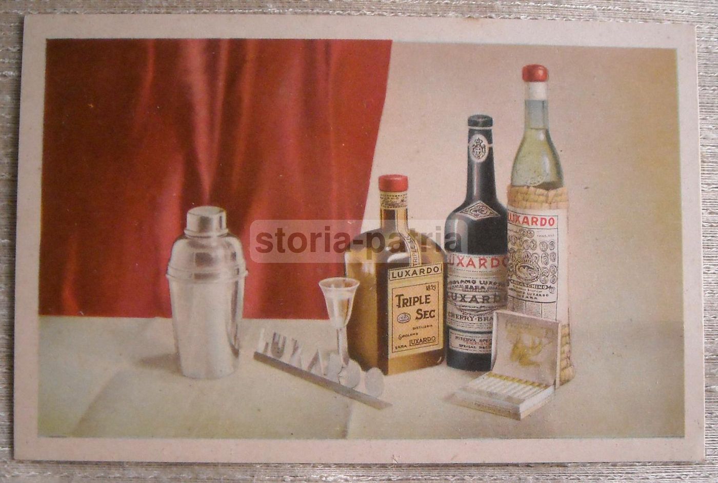 Cartolina Pubblicitaria Liquori Luxardo, Zara, Anni '30