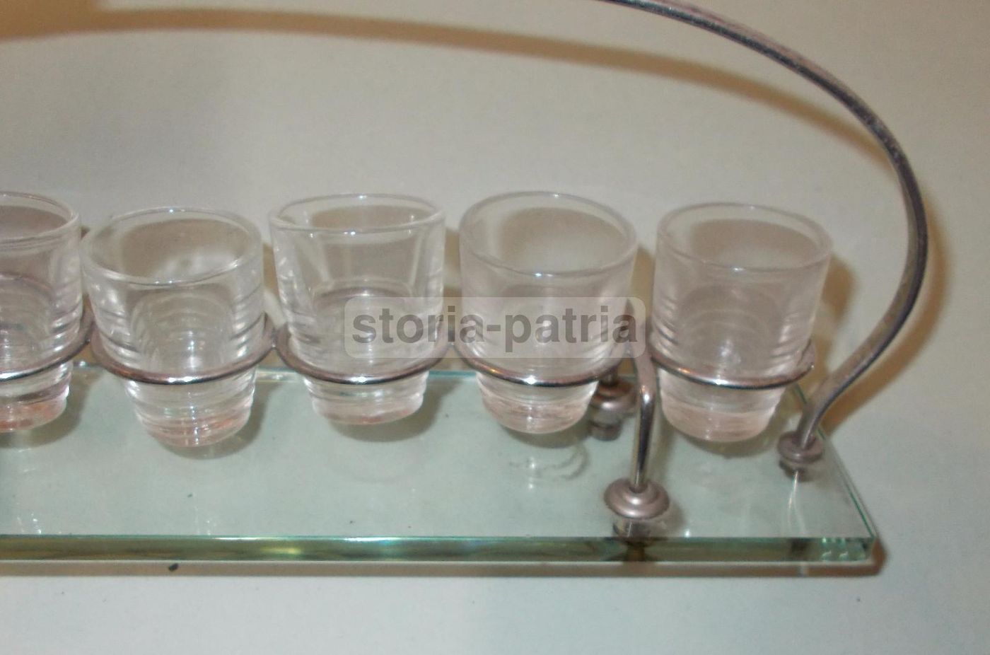 Set 6 Bicchierini Da Liquore E Rosolio Con Vassoio Vintage, Anni '20 '50