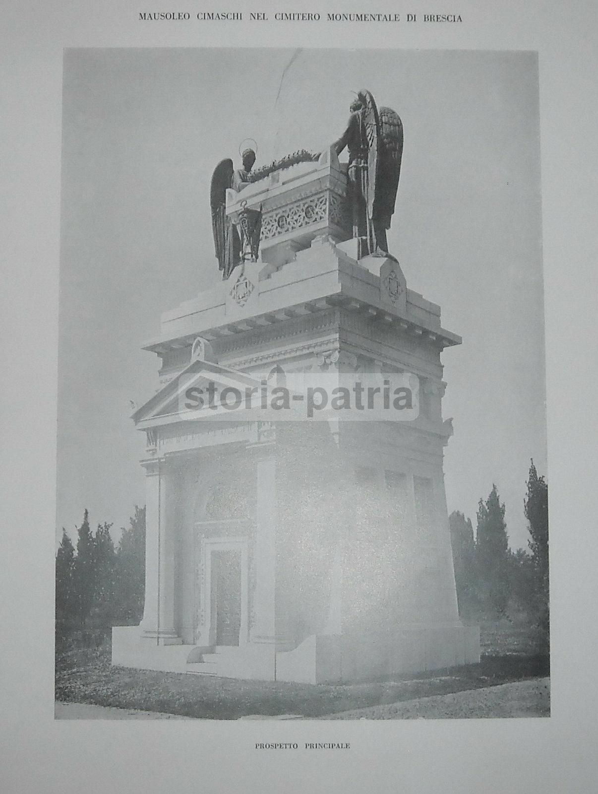 Stampe Mausoleo Cimaschi Brescia Architetto Albertini 1931