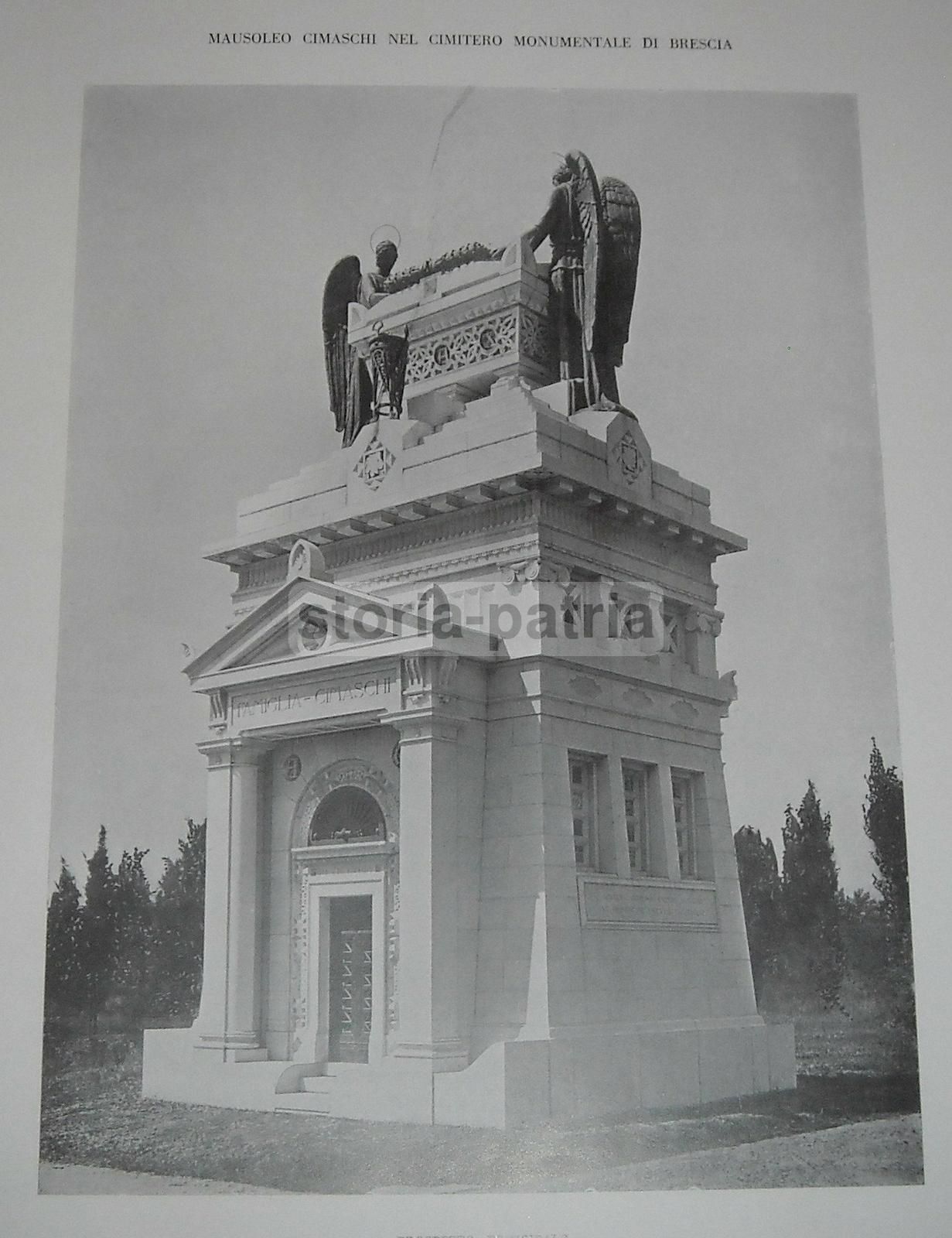 Stampe Mausoleo Cimaschi Brescia Architetto Albertini 1931