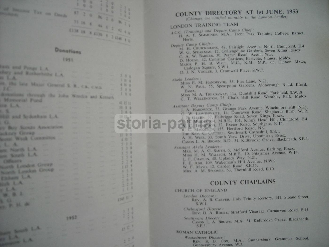 Boy Scout Association Londra 1954 Rapporto Annuale Illustrato