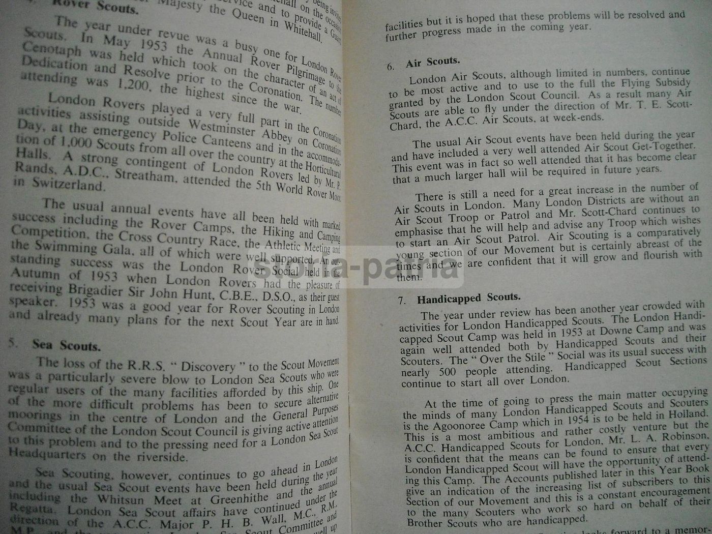 Boy Scout Association Londra 1954 Rapporto Annuale Illustrato