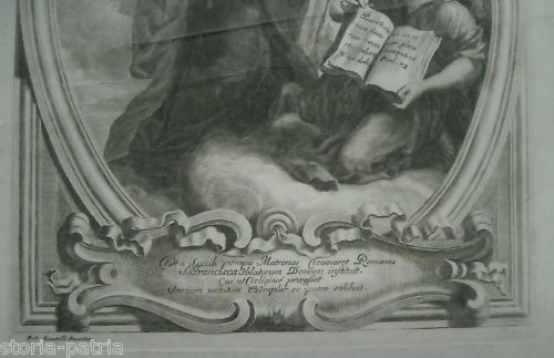 Incisione Santa Francesca Romana P. Lucatelli Prima Metà 1800