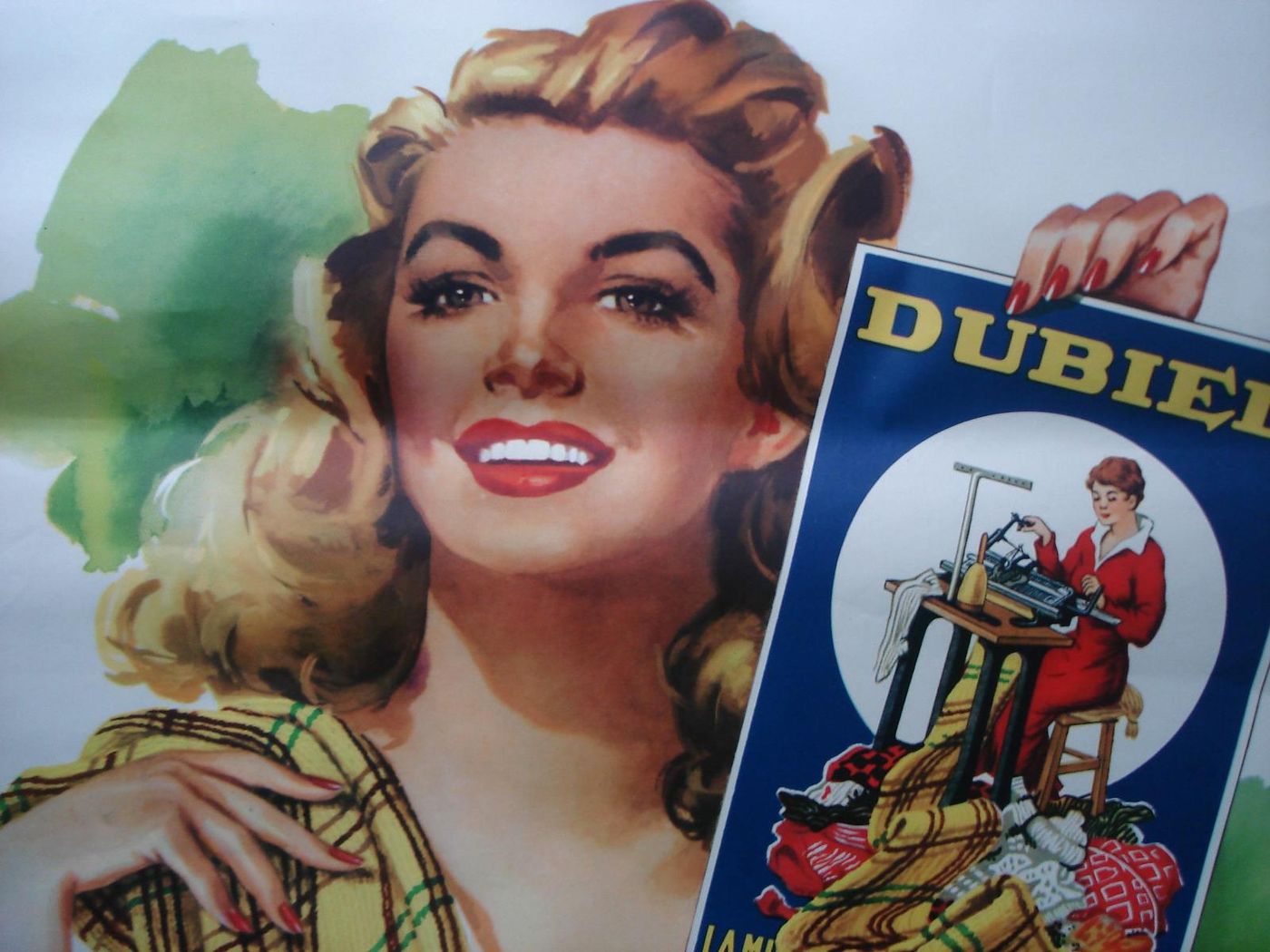 Manifesto Pubblicitario Dubied Macchine Per Maglieria, 1955