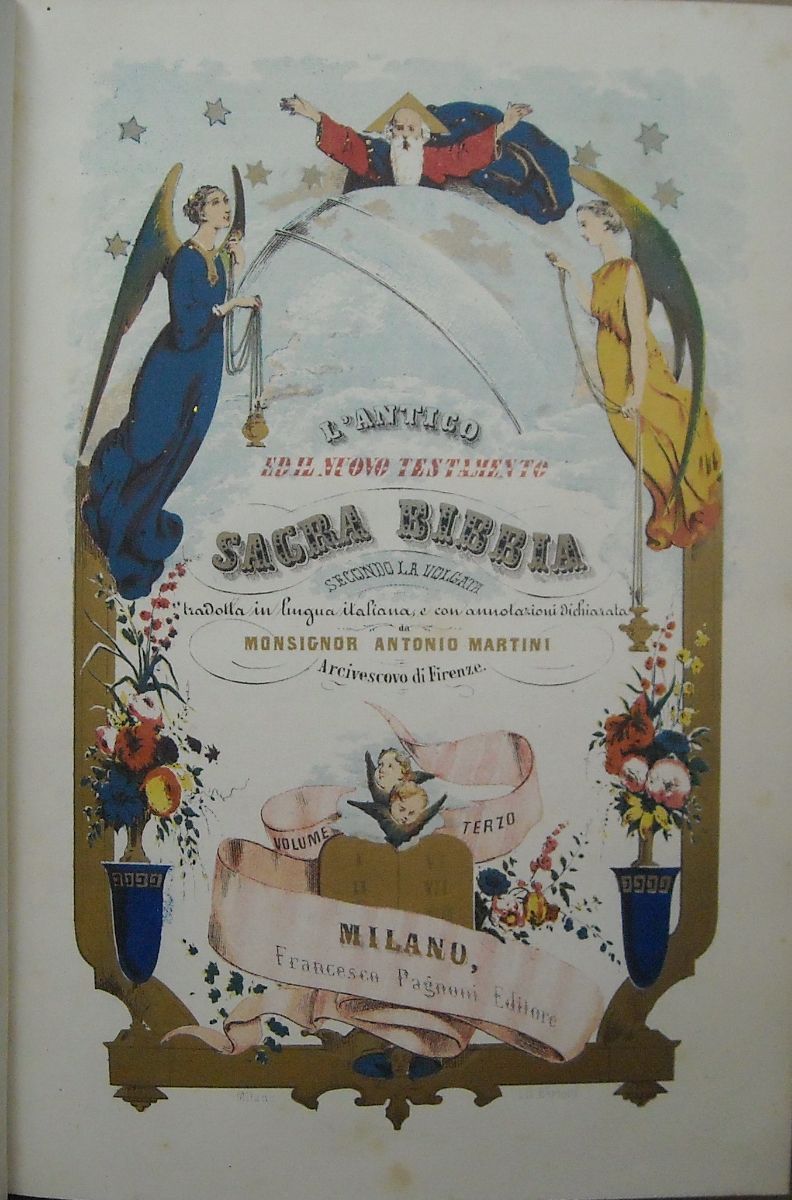 Sacra Bibbia Illustrata Antonio Martini 1862 Incisioni E Mappe