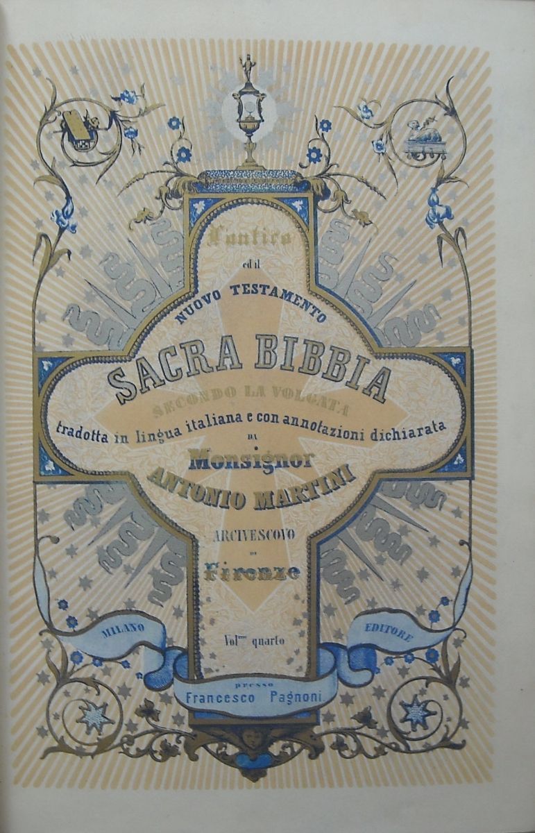 Sacra Bibbia Illustrata Antonio Martini 1862 Incisioni E Mappe