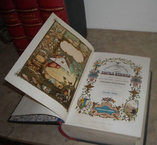 Sacra Bibbia Illustrata Antonio Martini 1862 Incisioni E Mappe