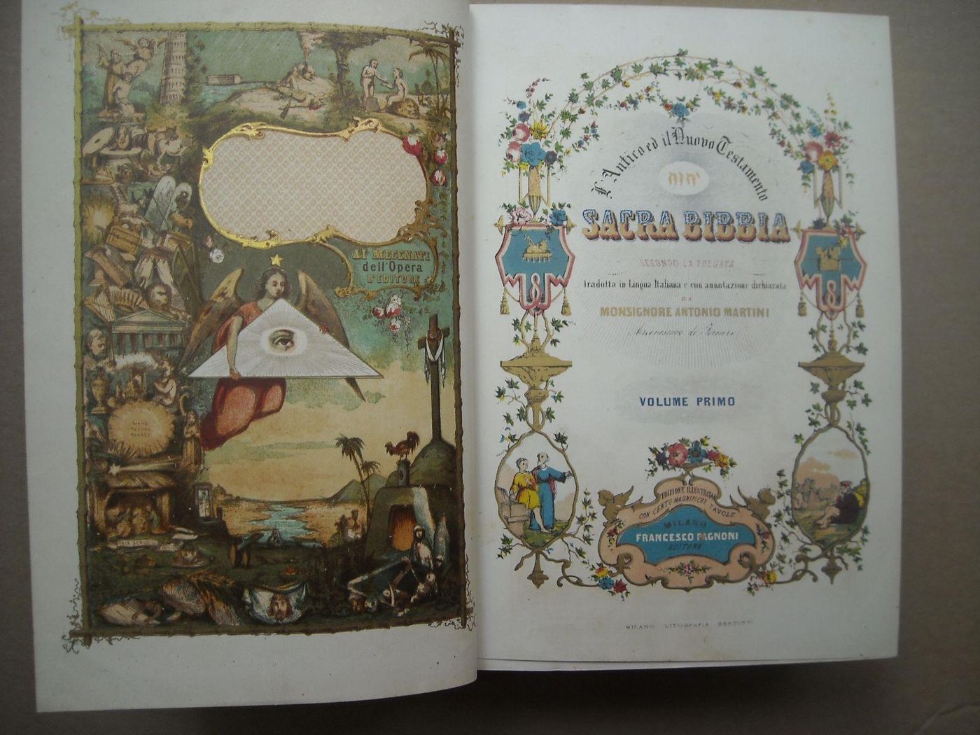 Sacra Bibbia Illustrata Antonio Martini 1862 Incisioni E Mappe