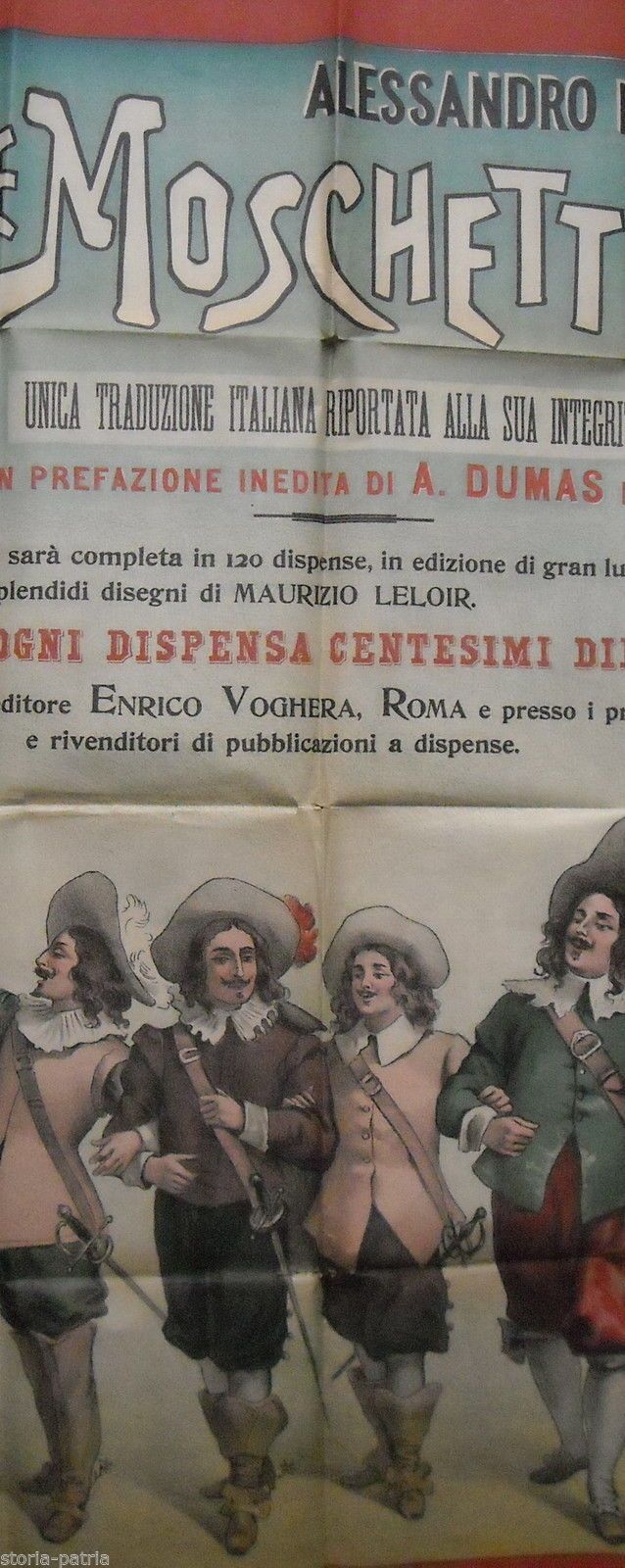 Manifesto I Tre Moschettieri Di Dumas, Illustrato Da Marchetti, Barberi