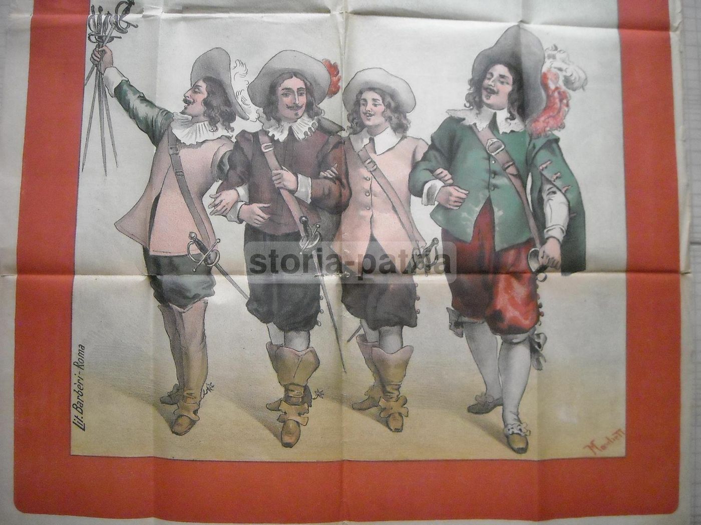 Manifesto I Tre Moschettieri Di Dumas, Illustrato Da Marchetti, Barberi