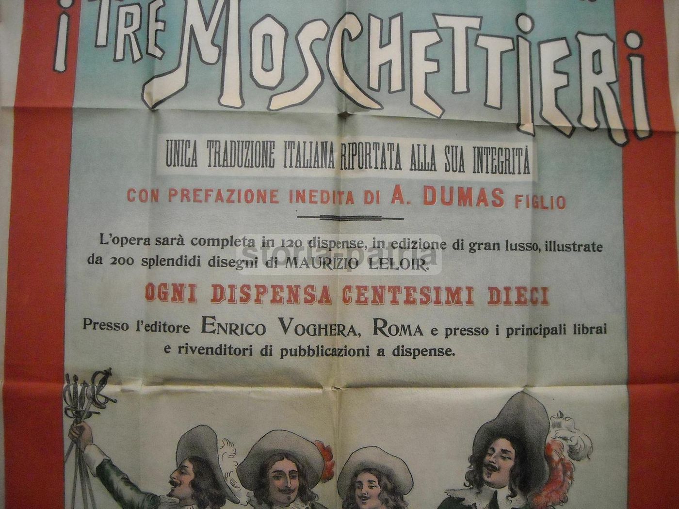 Manifesto I Tre Moschettieri Di Dumas, Illustrato Da Marchetti, Barberi