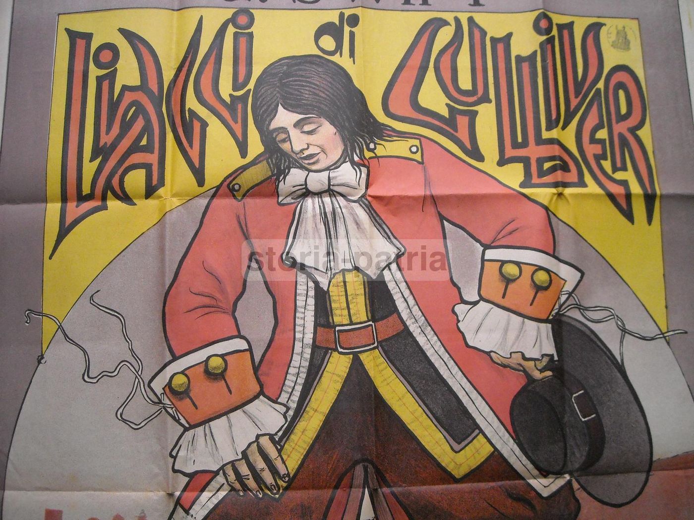 Manifesto Pubblicitario I Viaggi Di Gulliver, Scotti Roma, 1900