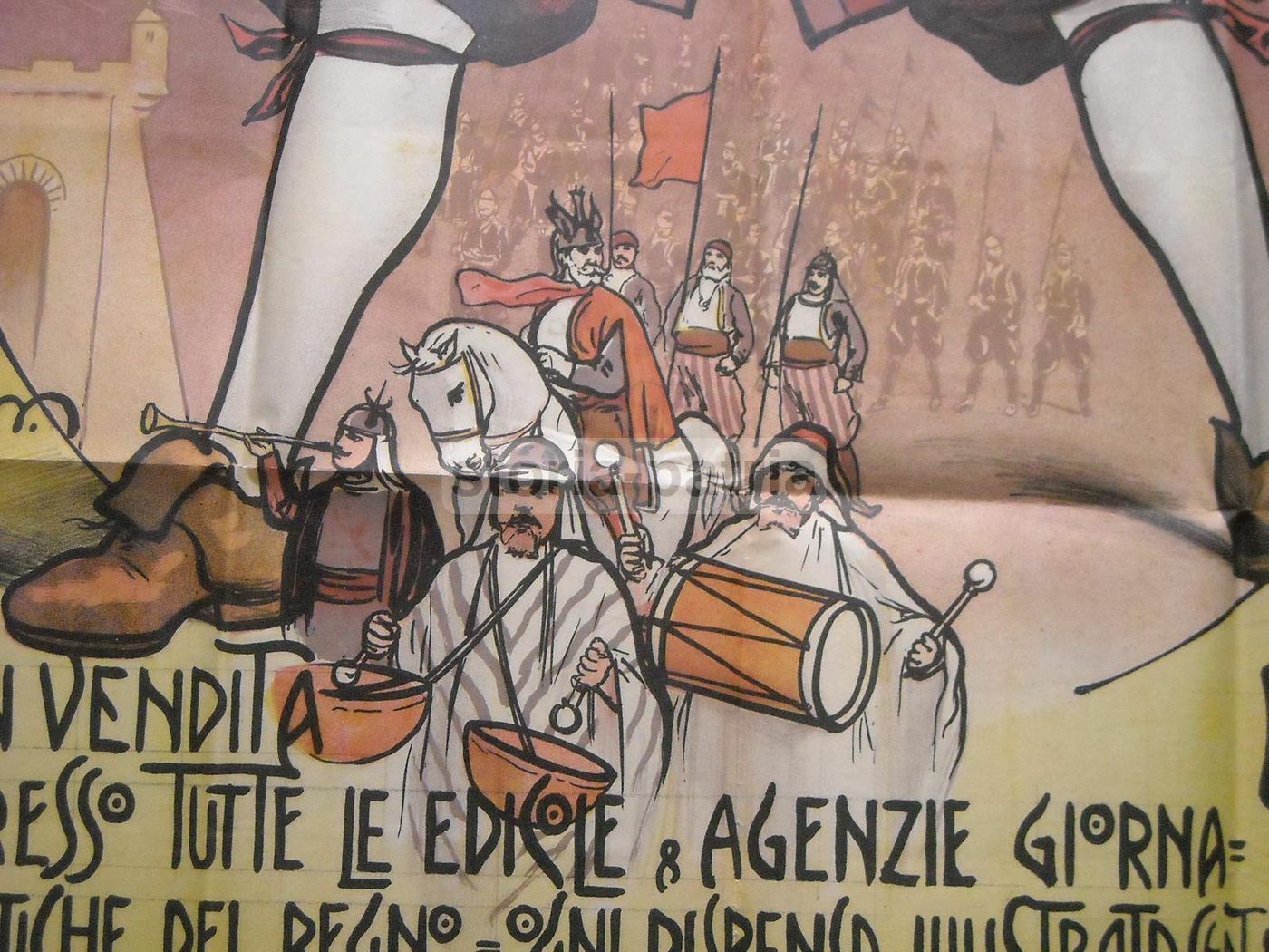 Manifesto Pubblicitario I Viaggi Di Gulliver, Scotti Roma, 1900