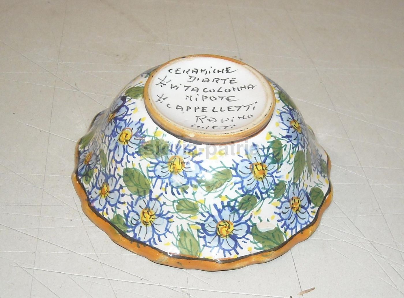 Ciotola In Maiolica Abruzzese Vitacolonna, Rapino (Chieti), Anni '20 '30