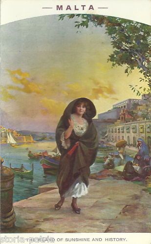 Cartolina Malta: Costume Popolare E Pescatori, Primo '900, Richter