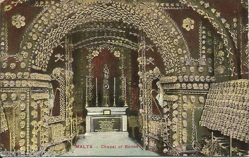 Cappella Delle Ossa, Malta. Cartolina Antica, Inizio '900.
