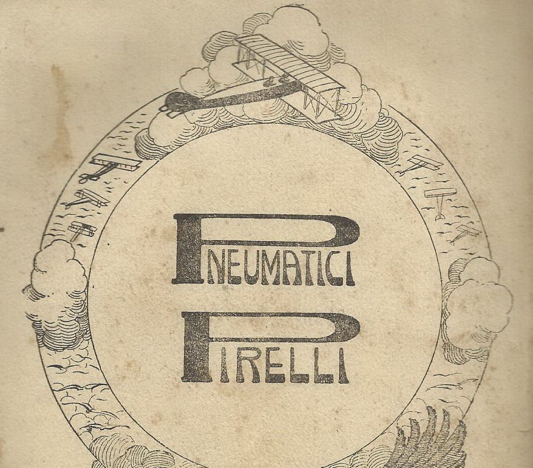 Stampa Pubblicitaria Pirelli Aviazione V. Mancini Anni '20