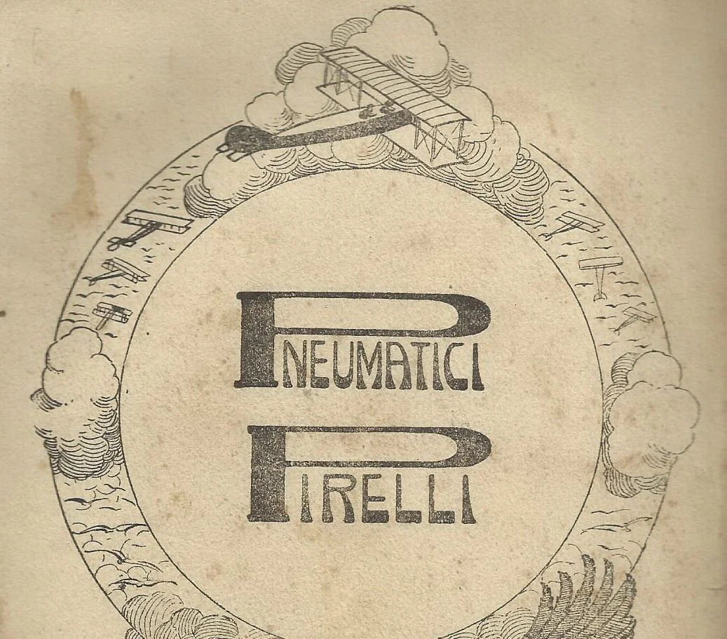 Stampa Pubblicitaria Pirelli Aviazione V. Mancini Anni '20