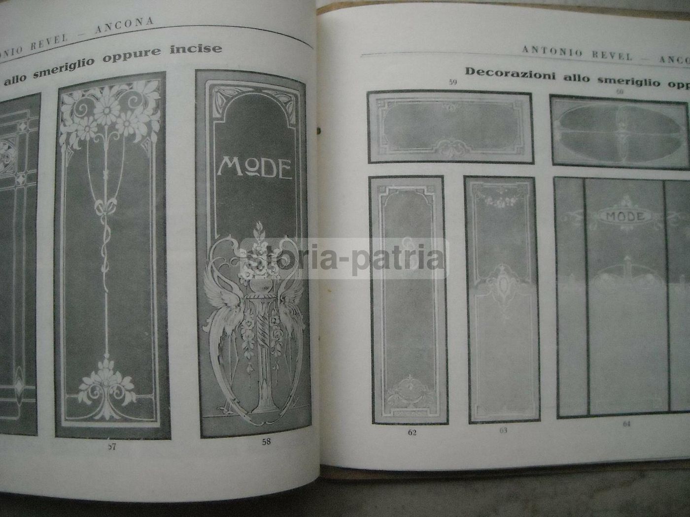 Catalogo Pubblicitario Vetreria Revel, Ancona (anni '30)   Specchi E Vetri Artistici