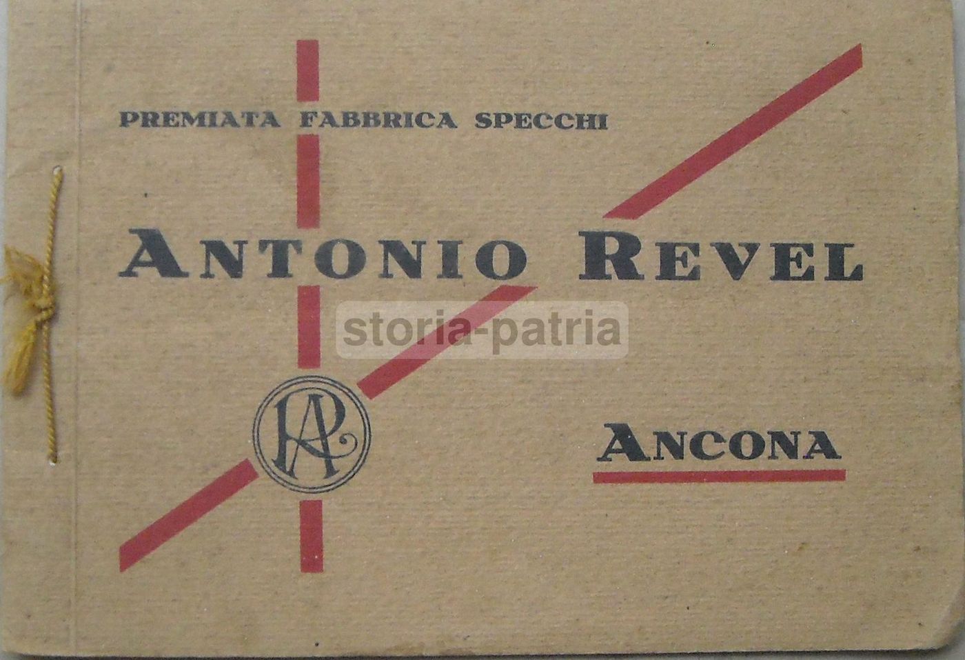 Catalogo Pubblicitario Vetreria Revel, Ancona (anni '30)   Specchi E Vetri Artistici