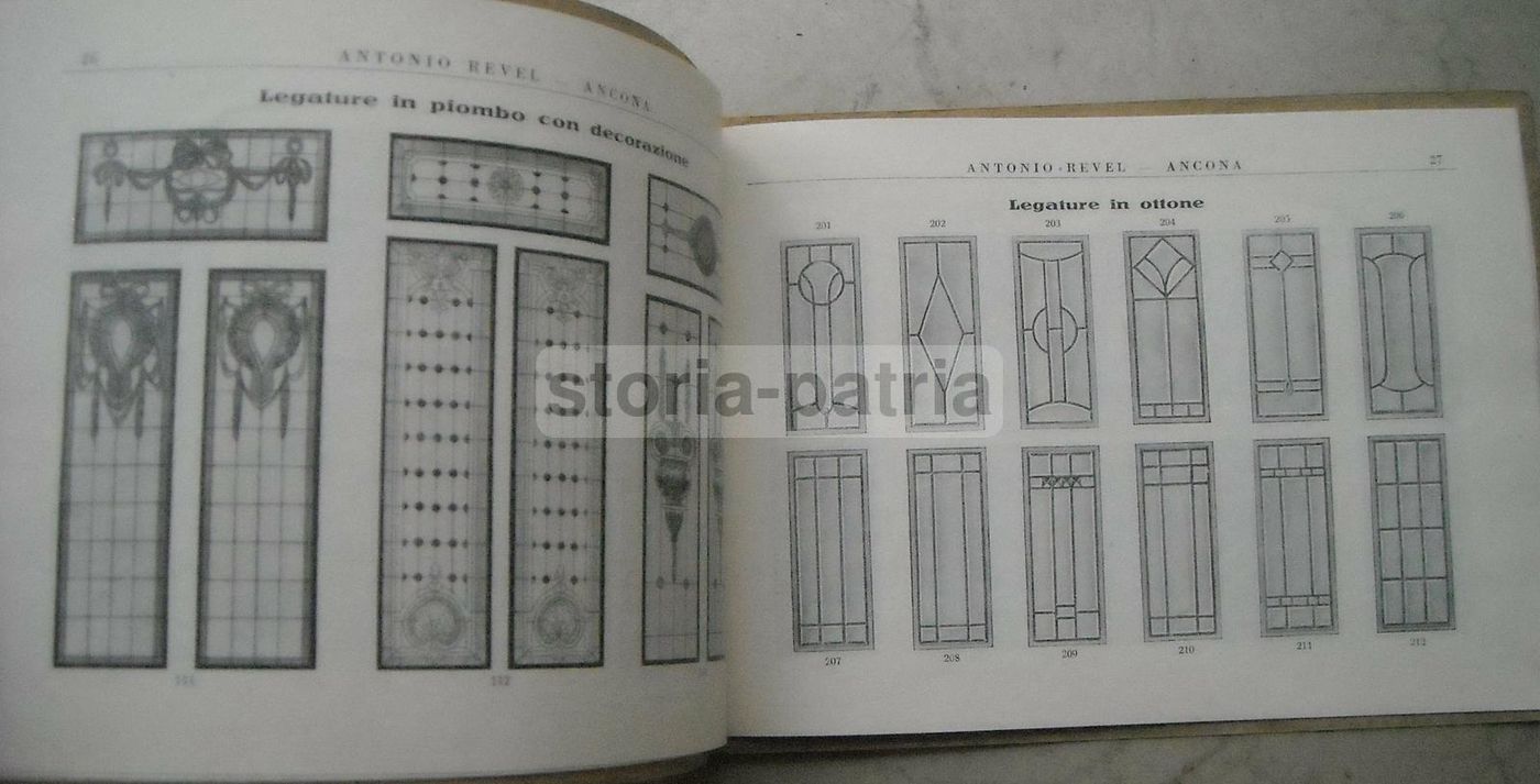 Catalogo Pubblicitario Vetreria Revel, Ancona (anni '30)   Specchi E Vetri Artistici