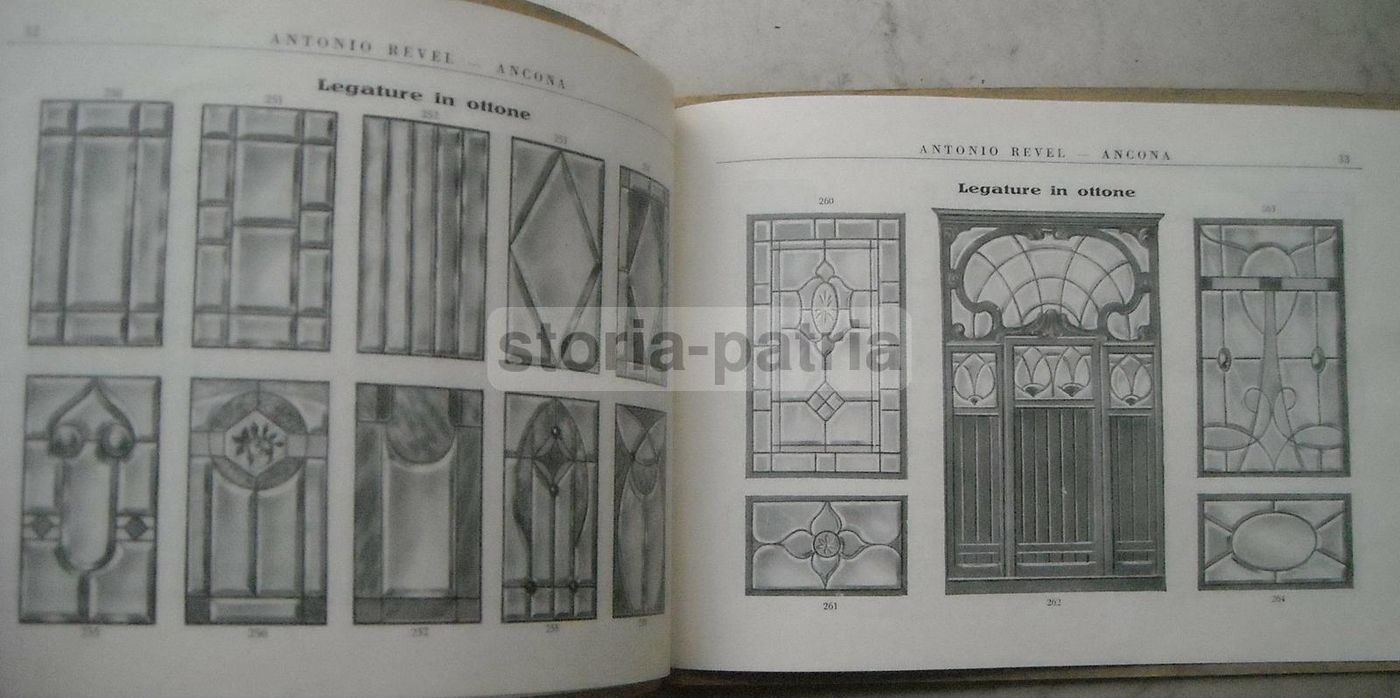 Catalogo Pubblicitario Vetreria Revel, Ancona (anni '30)   Specchi E Vetri Artistici