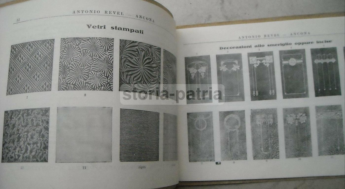 Catalogo Pubblicitario Vetreria Revel, Ancona (anni '30)   Specchi E Vetri Artistici