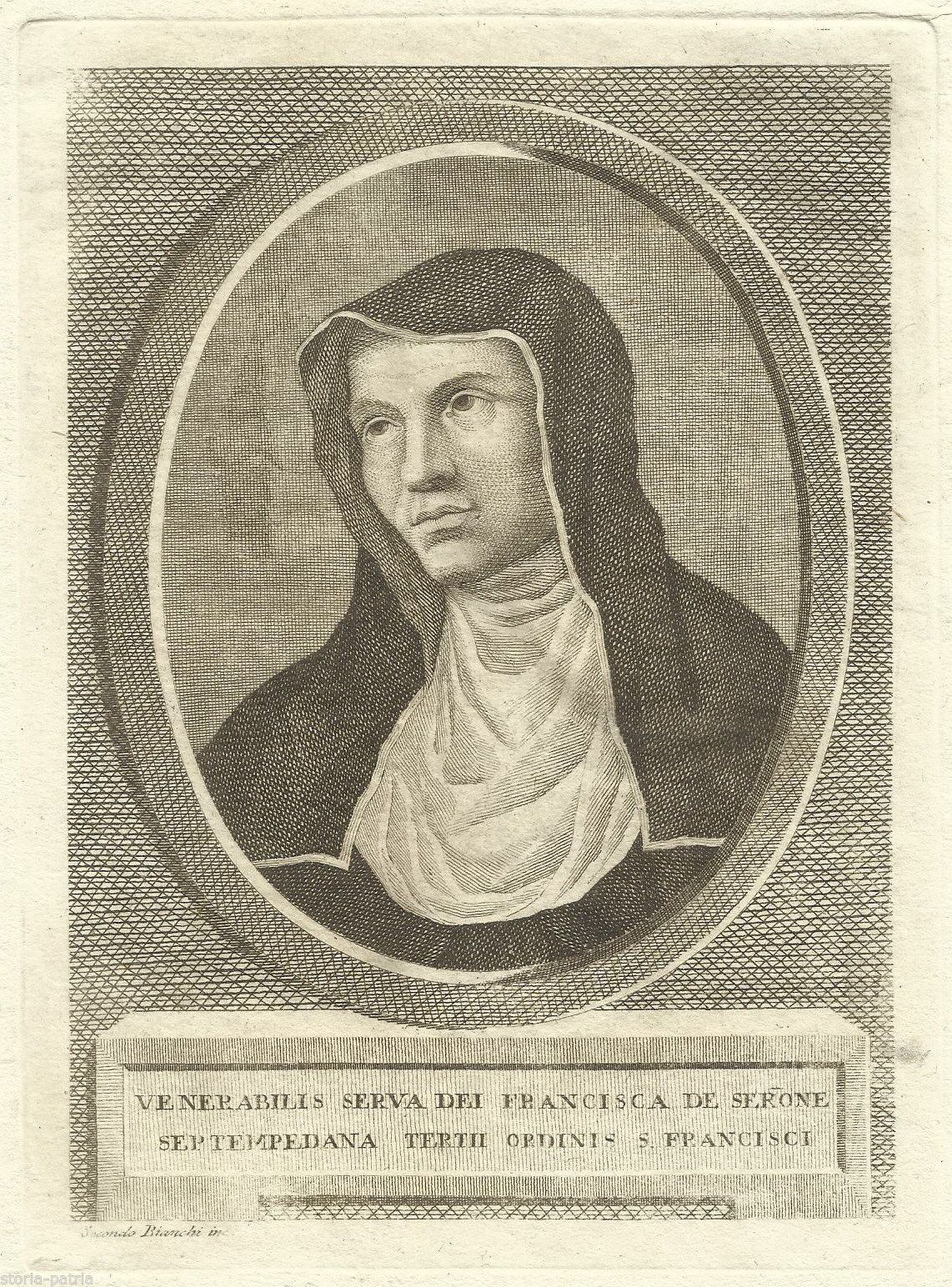 Francesca Trigli Del Serrone: Incisione Antica Di San Severino Marche