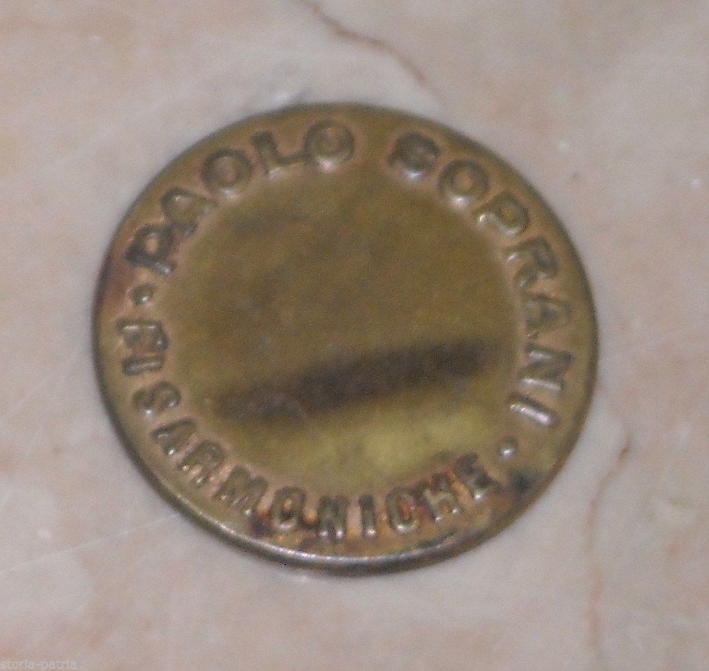 Antica Etichetta Pubblicitaria Fisarmoniche Paolo Soprani