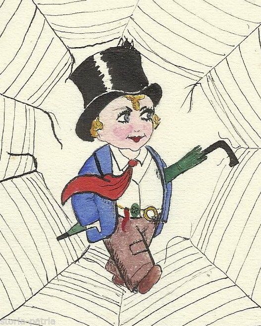 Acquarello Giuliana Vincenti Falconara 1931 Disegno d'Epoca
