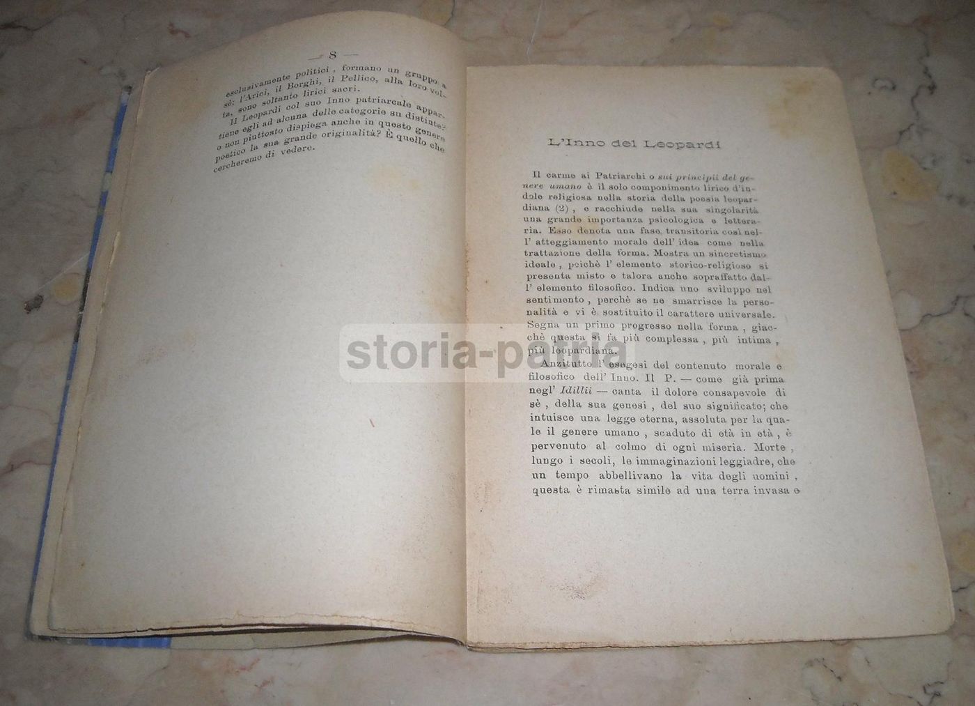 Moroncini, L'Inno Ai Patriarchi Di Leopardi E Mamiani, Napoli, 1892