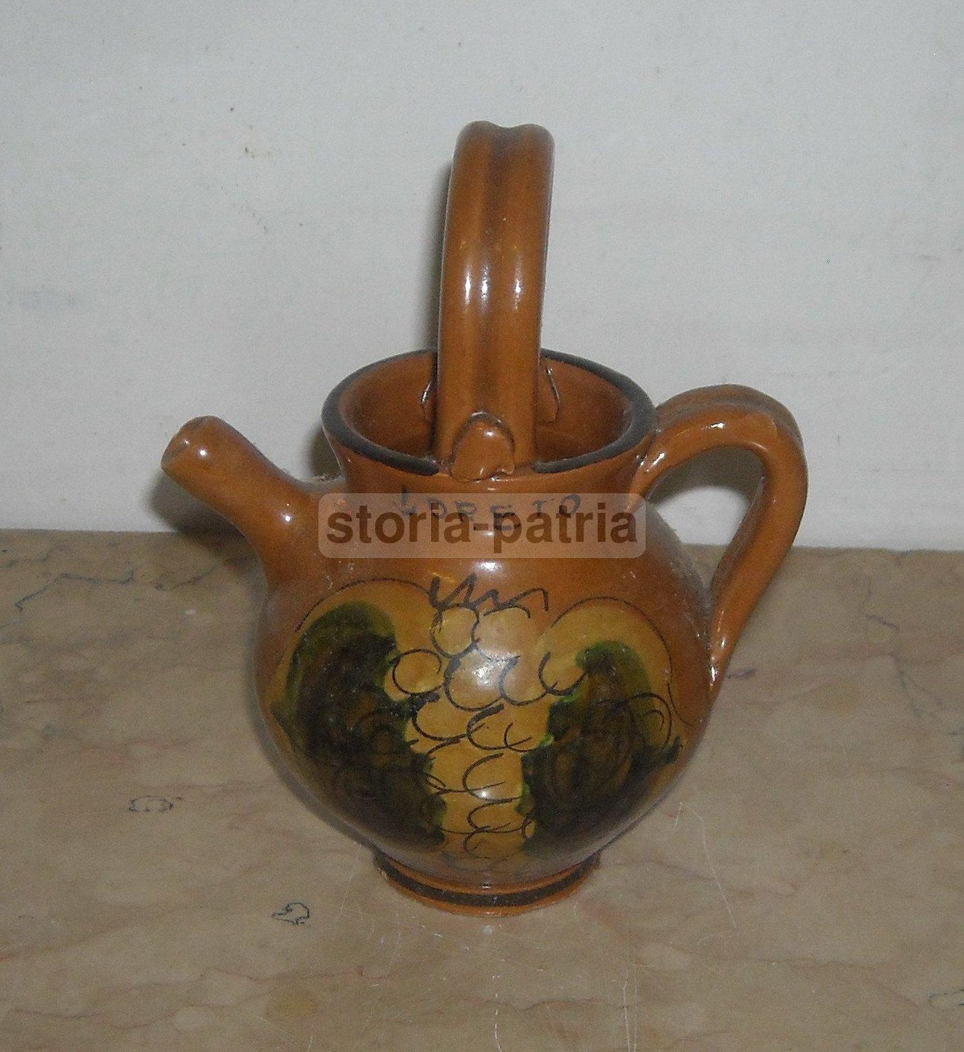 Brocca In Ceramica Pubblicitaria Di Loreto, Anni '30 '50