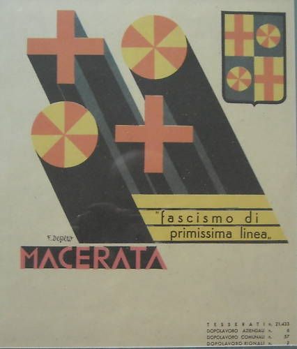 Stampa Pubblicitaria Fortunato Depero   Macerata Futurista