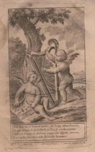 Salmi Bibbia, Saverio Mattei, 1781, Napoli Macerata, Incisione di Cataneo