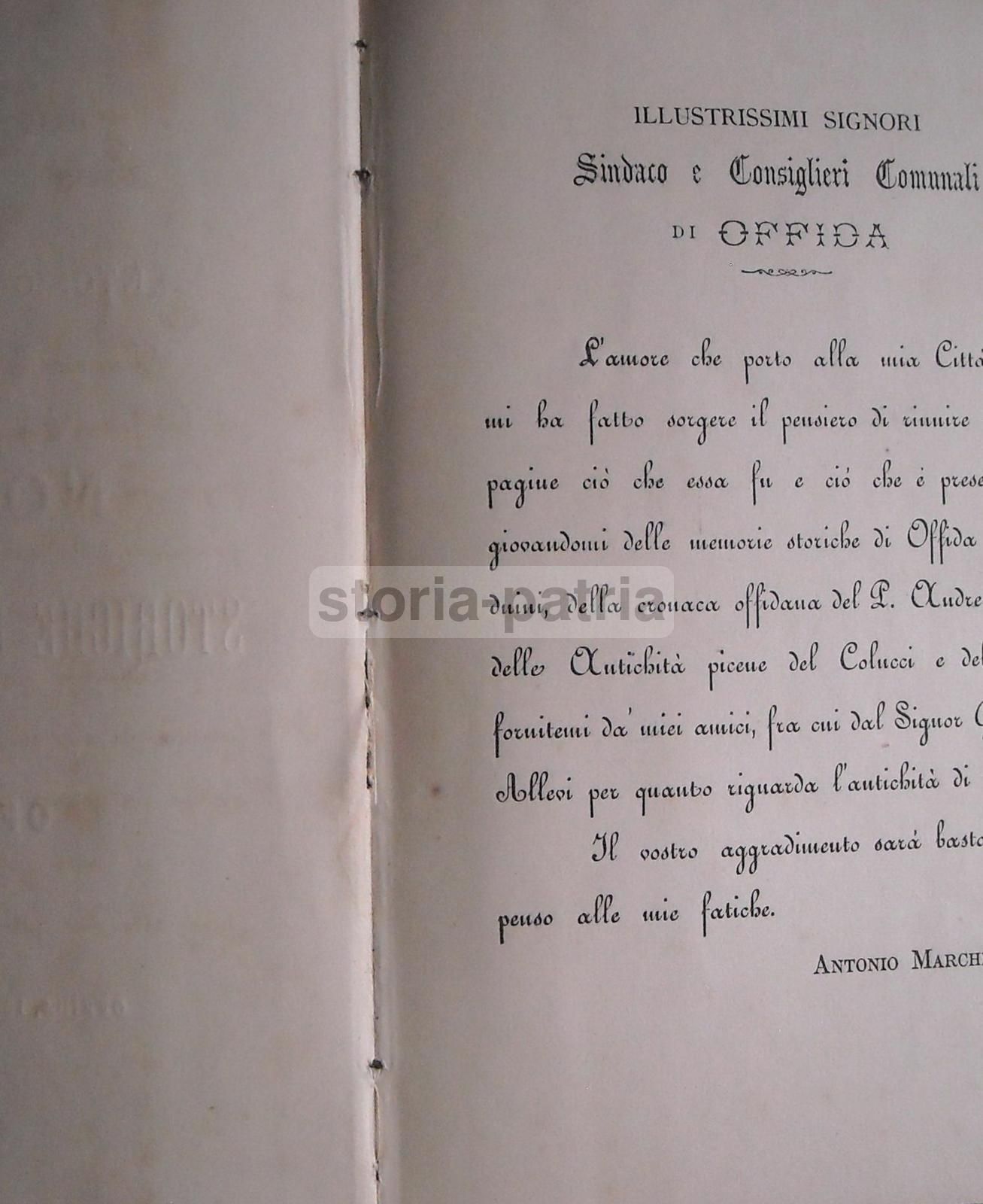 Notizie Storiche E Statistiche Di Offida 1889 Marchionni