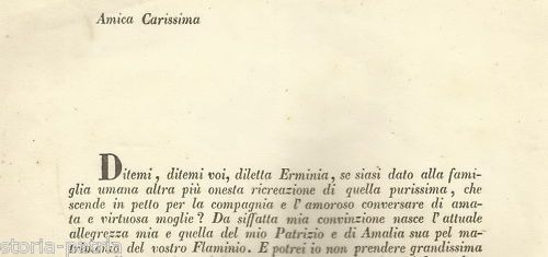 Lettera Nuziale Anna Cingolani Erminia Poggetti Conti 1859 Pergola