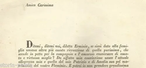 Wedding Letter, Anna Cingolani, Erminia Poggetti Conti 1859, Pergola