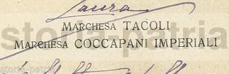 Biglietto Da Visita Marchesa Tacoli E Marchesa Coccapani Imperiali