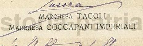 Biglietto Da Visita Marchesa Tacoli E Marchesa Coccapani Imperiali