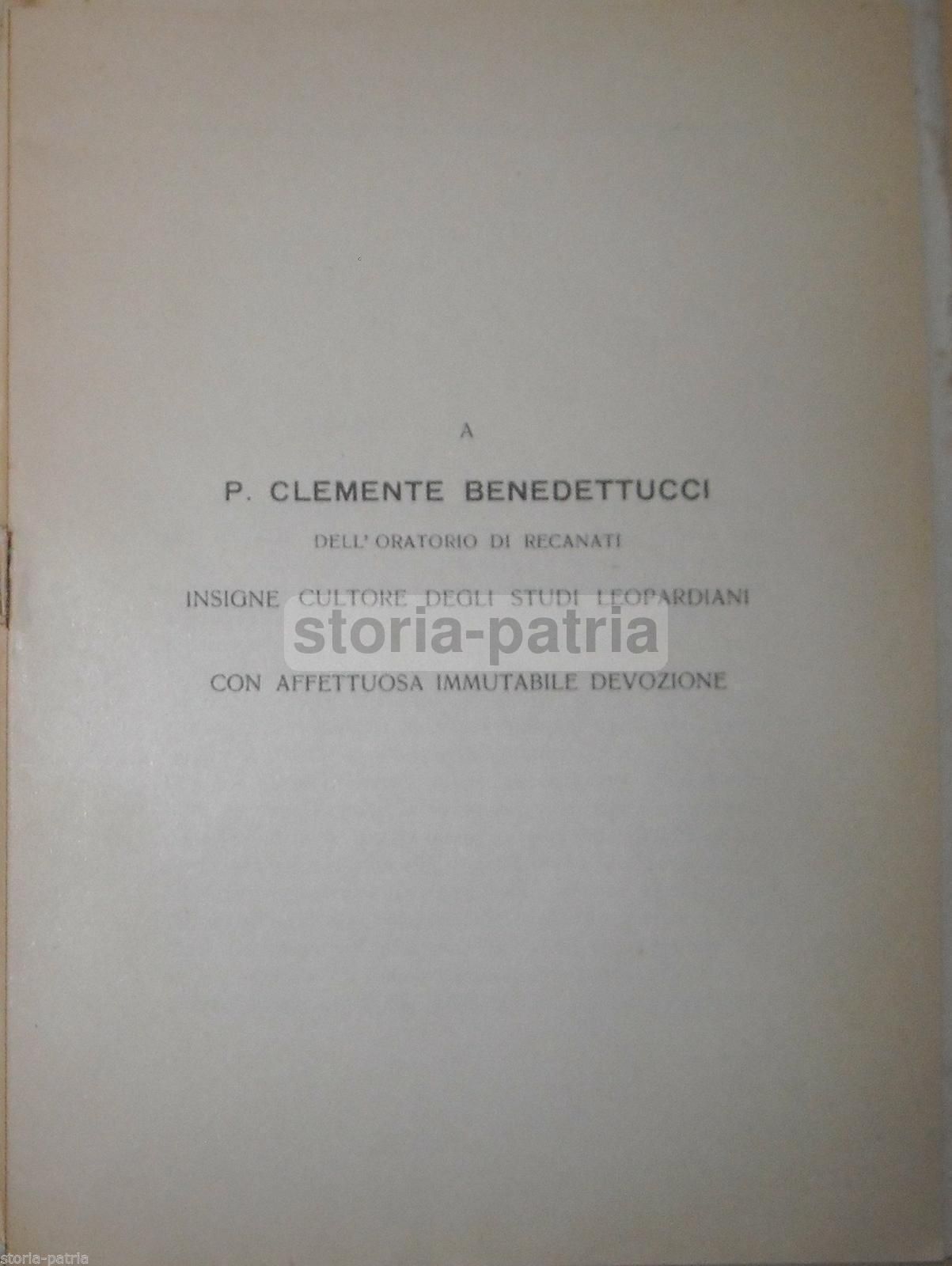 Leopardi E La Filosofia Cristiana   Getulio Moroncini, 1937 Napoli