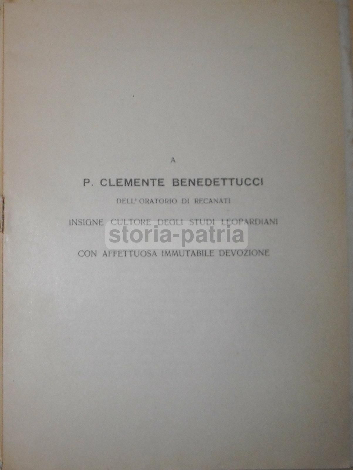 Leopardi E La Filosofia Cristiana   Getulio Moroncini, 1937 Napoli