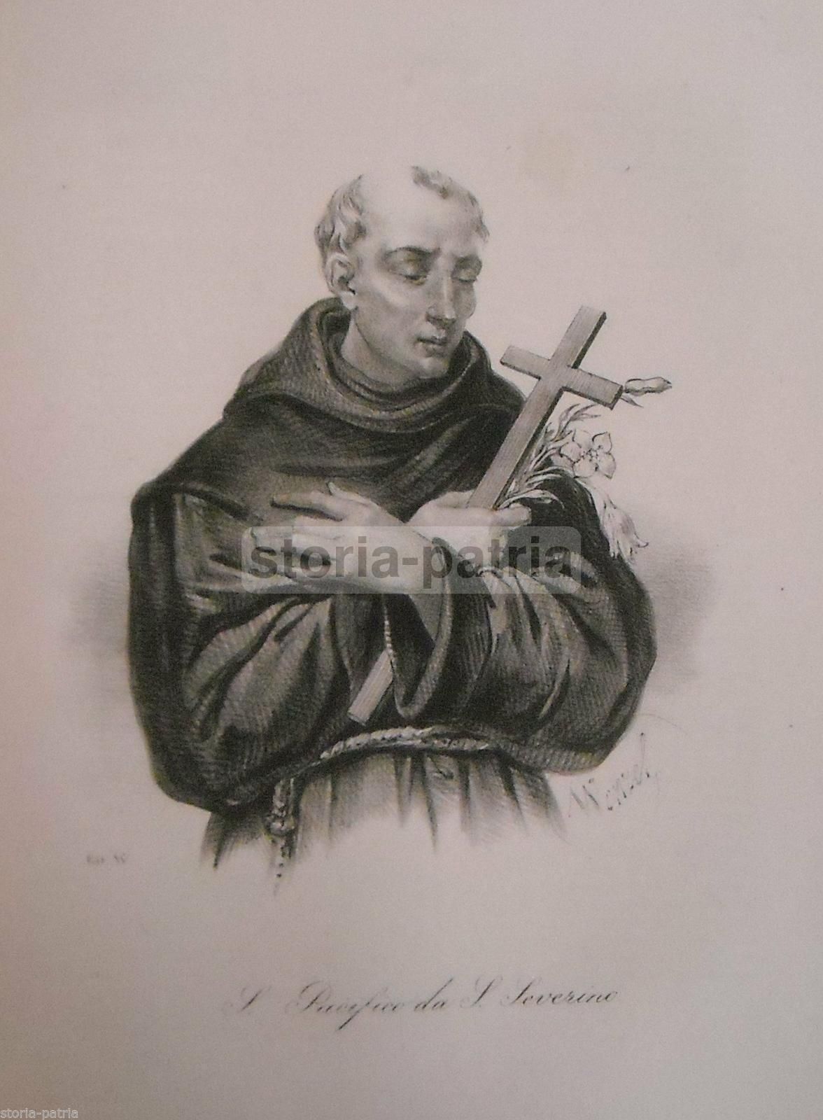 S. Pacifico Da Sanseverino. Litografia Wenzel, Napoli (1840 Circa)