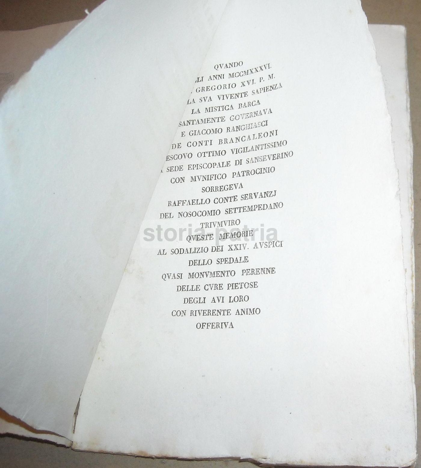 Memorie Su Lo Spedale Della Città Di Sanseverino (1842)   Raffaello Servanzi